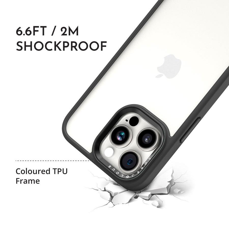 iPhone 15 Plus Jet Black Clear Phone Case - CORECOLOUR