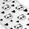 iPhone 15 Plus Panda Heart Camera Ring Kickstand Case 