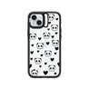 iPhone 15 Plus Panda Heart Camera Ring Kickstand Case 