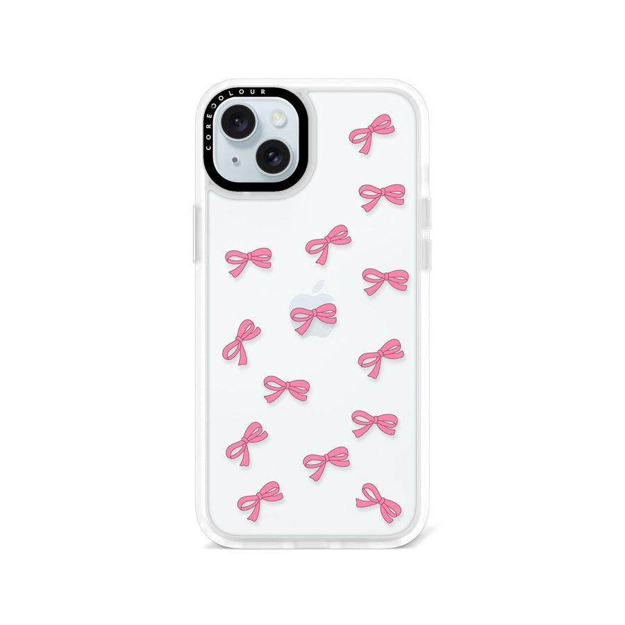 iPhone 15 Plus Pink Ribbon Mini Phone Case MagSafe Compatible 