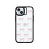 iPhone 15 Plus Pink Ribbon Minimal Line Camera Ring Kickstand Case 