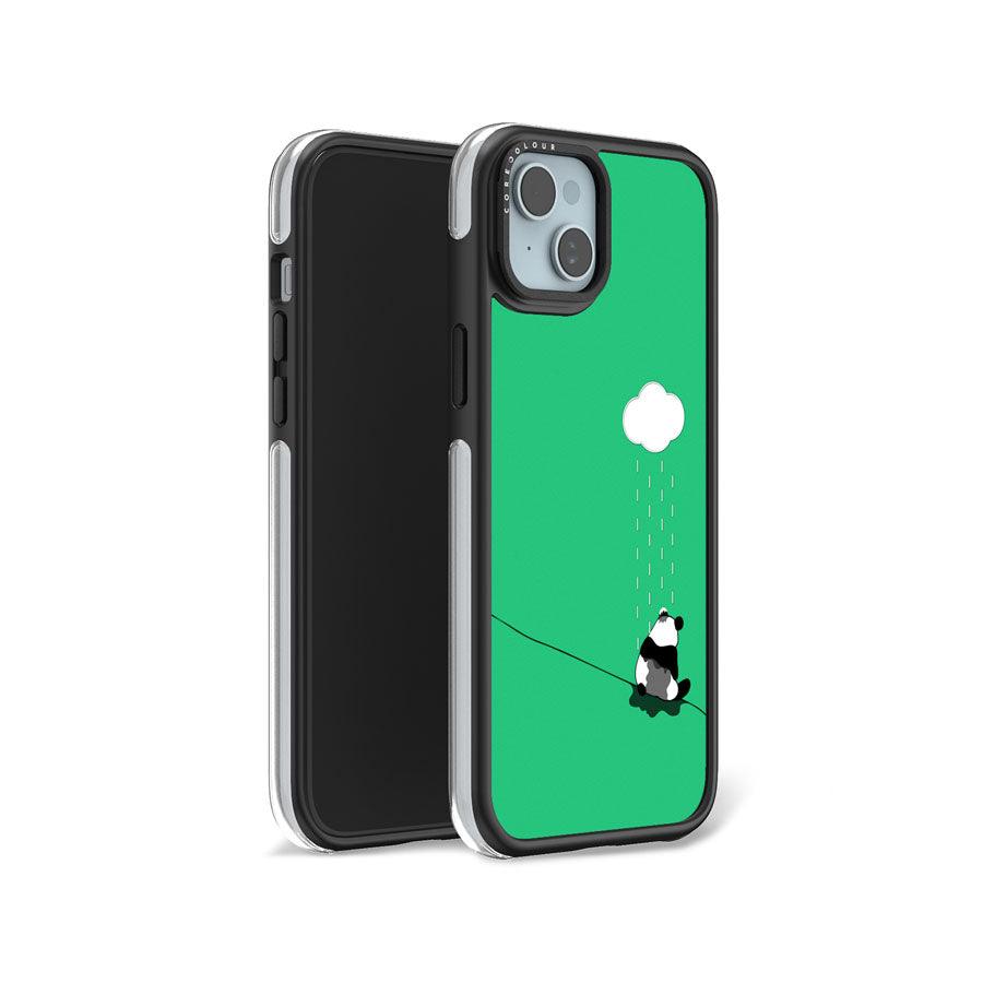 iPhone 15 Plus Sad Panda Camera Ring Kickstand Case 