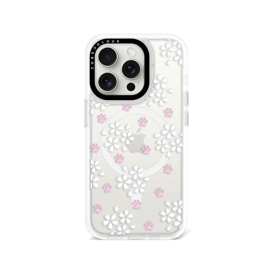 iPhone 15 Pro Cherry Blossom Paw Phone Case MagSafe Compatible - CORECOLOUR AU