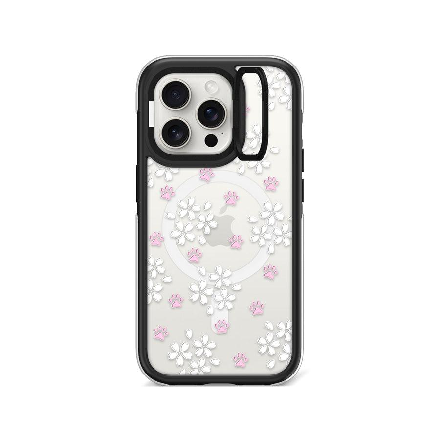 iPhone 15 Pro Cherry Blossom Paw Ring Kickstand Case MagSafe Compatible - CORECOLOUR AU