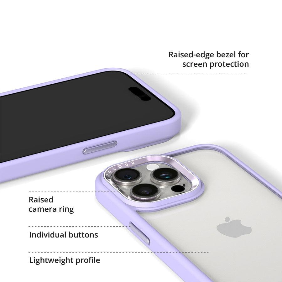 iPhone 15 Pro Lavender Hush Clear Phone Case - CORECOLOUR