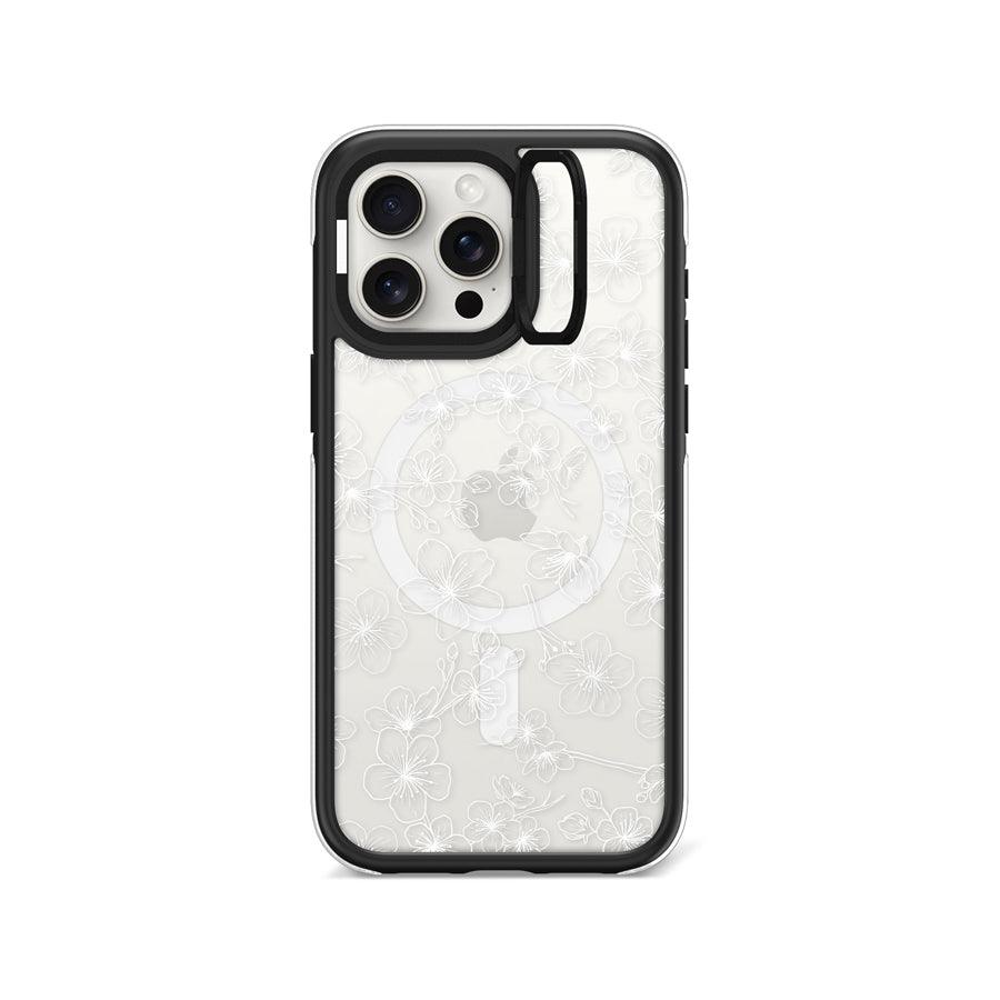 iPhone 15 Pro Max Cherry Blossom White Ring Kickstand Case MagSafe Compatible - CORECOLOUR AU