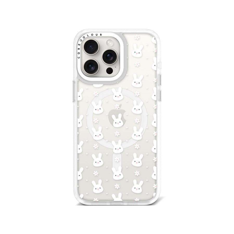 iPhone 15 Pro Max Rabbit and Flower Phone Case MagSafe Compatible 