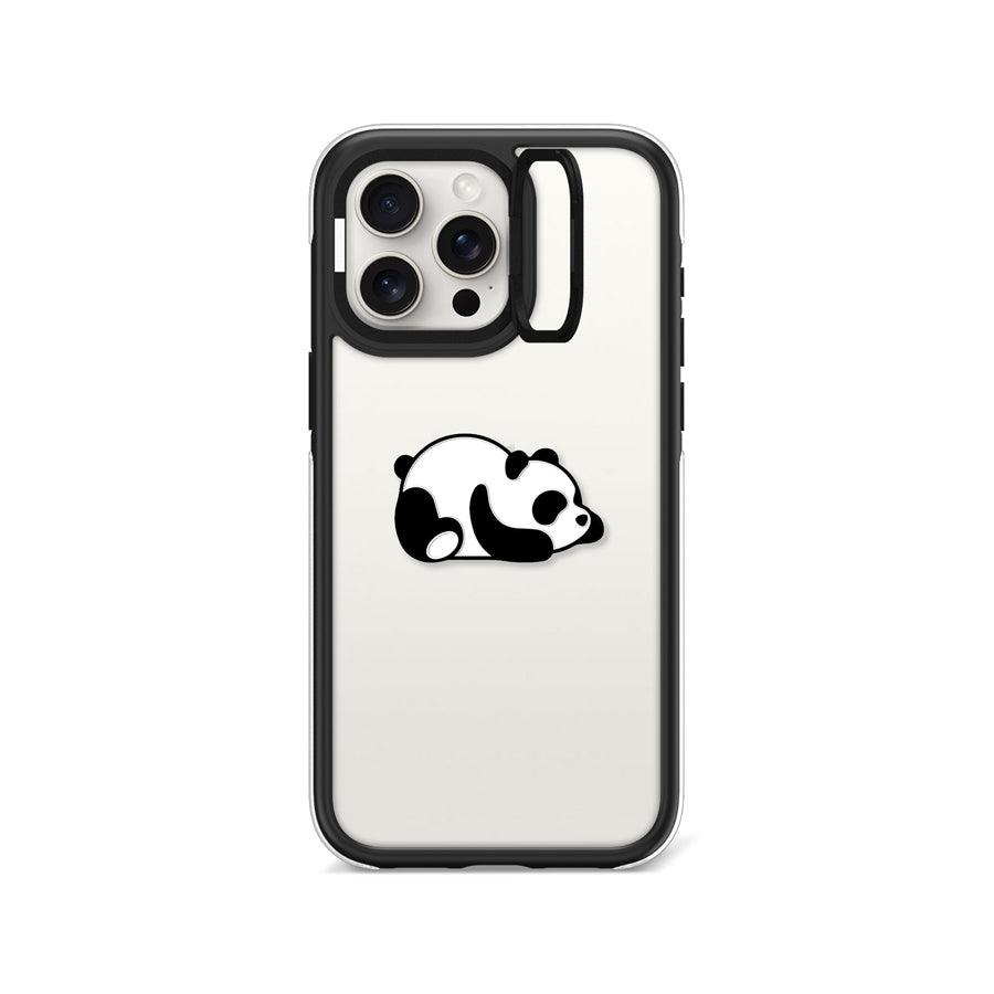 iPhone 15 Pro Max Sketching Panda Camera Ring Kickstand Case 
