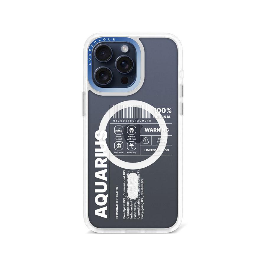 iPhone 15 Pro Max Warning Aquarius Phone Case MagSafe Compatible 