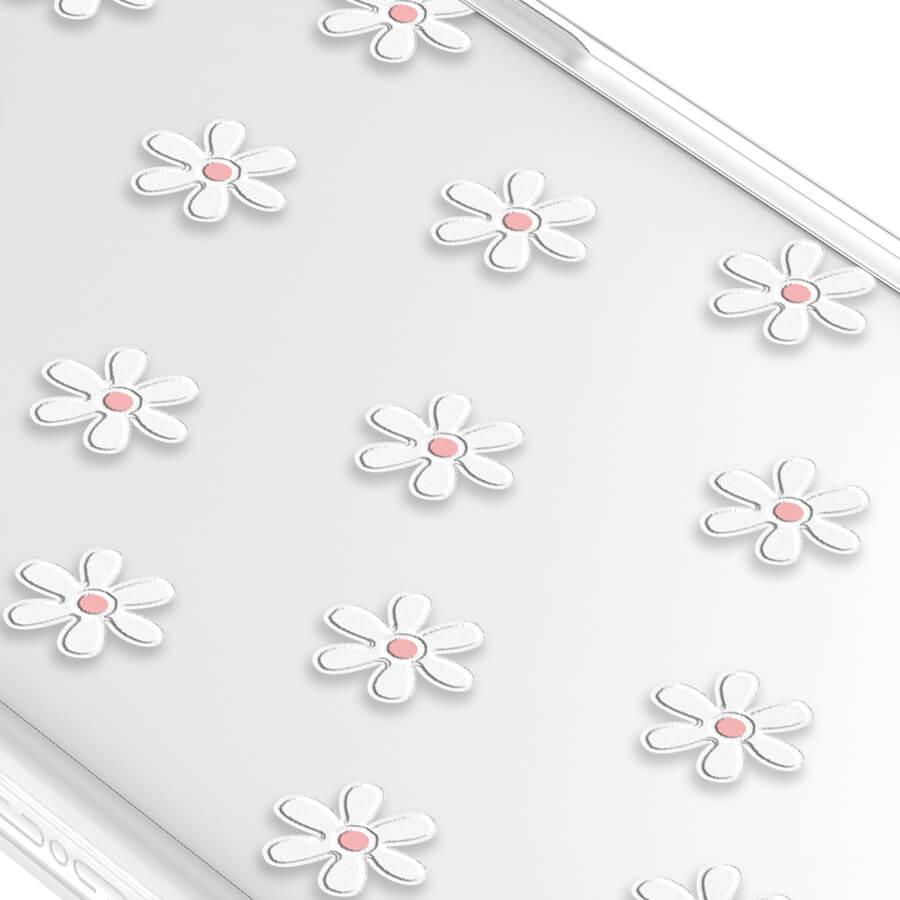 iPhone 15 Pro Max White Flower Mini Ring Kickstand Case MagSafe Compatible - CORECOLOUR AU
