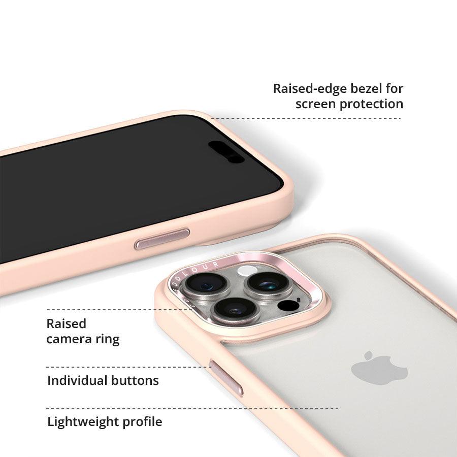 iPhone 15 Pro Pink Lemonade Clear Phone Case - CORECOLOUR