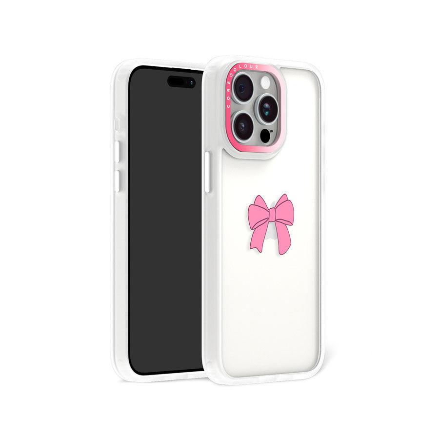 iPhone 15 Pro Pink Ribbon Bow Phone Case 