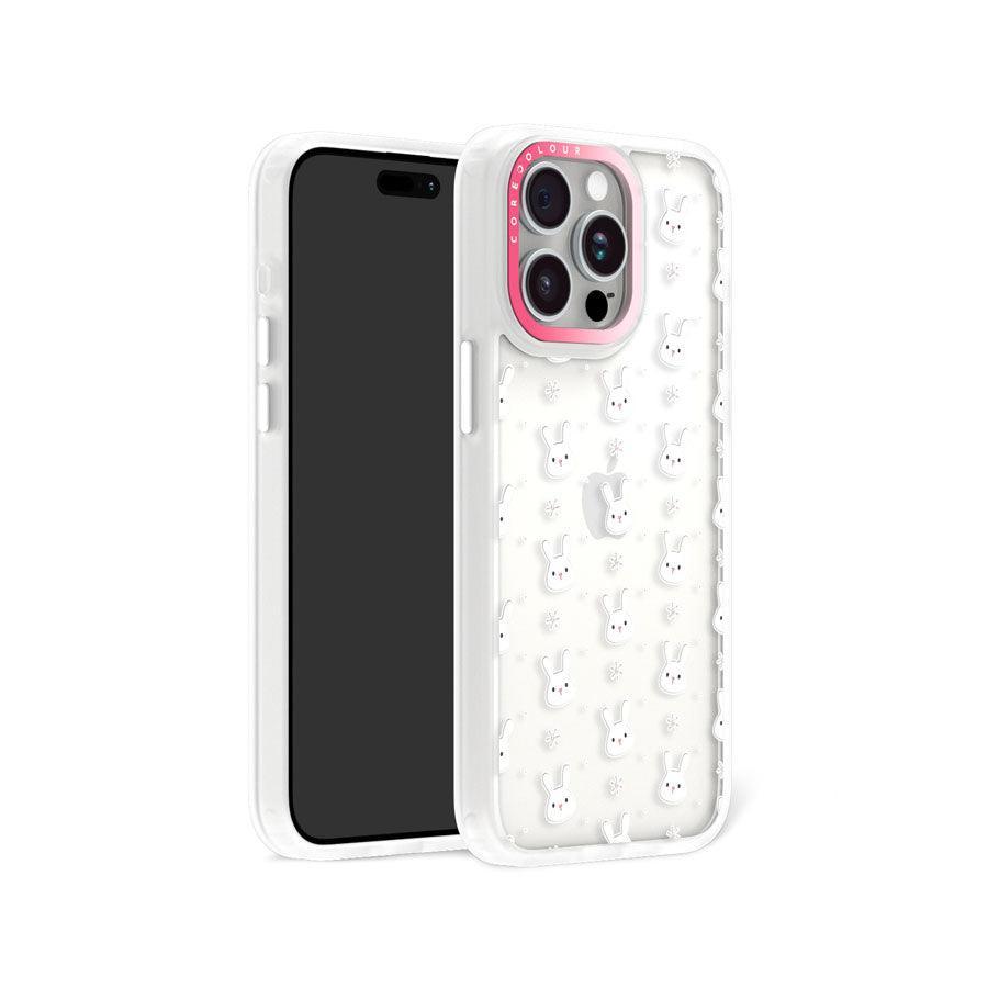 iPhone 15 Pro Rabbit and Flower Phone Case MagSafe Compatible 