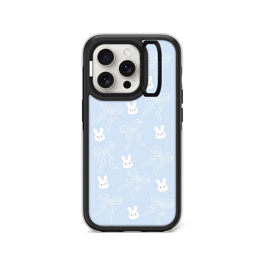 iPhone 15 Pro Rabbit and Ribbon Camera Ring Kickstand Case 