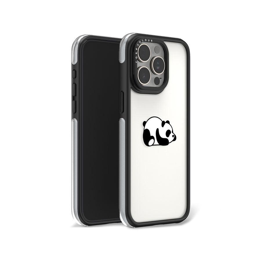 iPhone 15 Pro Sketching Panda Camera Ring Kickstand Case 