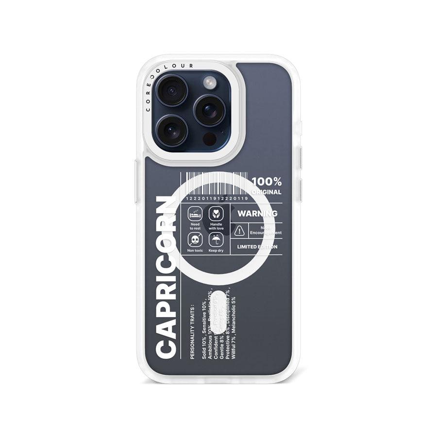 iPhone 15 Pro Warning Capricorn Phone Case MagSafe Compatible 