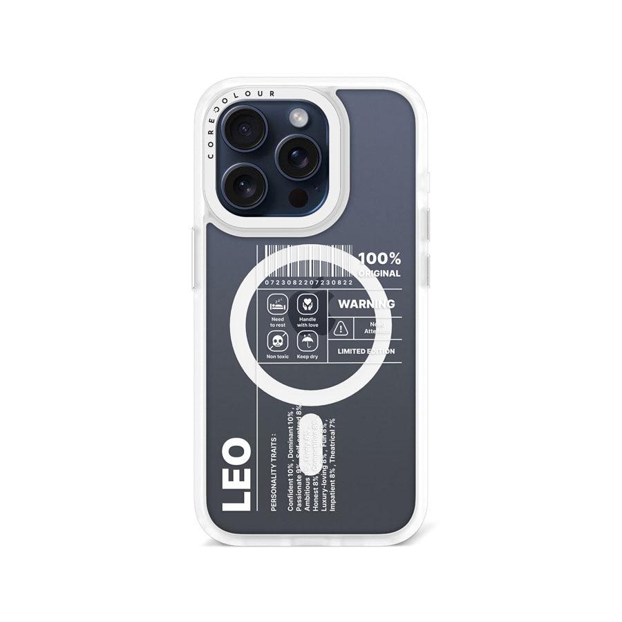 iPhone 15 Pro Warning Leo Phone Case MagSafe Compatible 