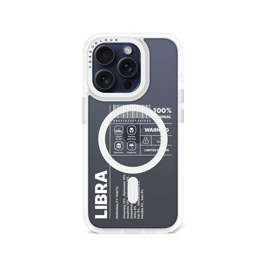 iPhone 15 Pro Warning Libra Phone Case MagSafe Compatible 