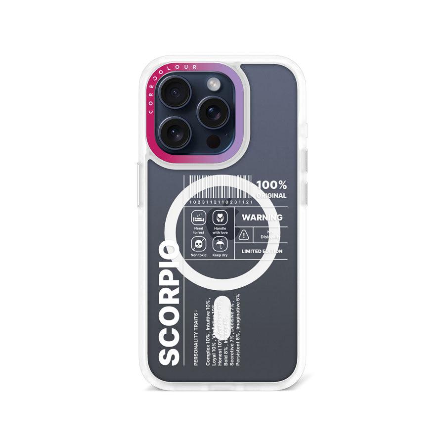 iPhone 15 Pro Warning Scorpio Phone Case MagSafe Compatible 
