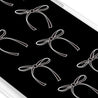 iPhone 15 Pro White Ribbon Minimal Line Camera Ring Kickstand Case 