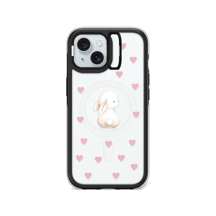 iPhone 15 Rabbit Heart Ring Kickstand Case MagSafe Compatible - CORECOLOUR AU