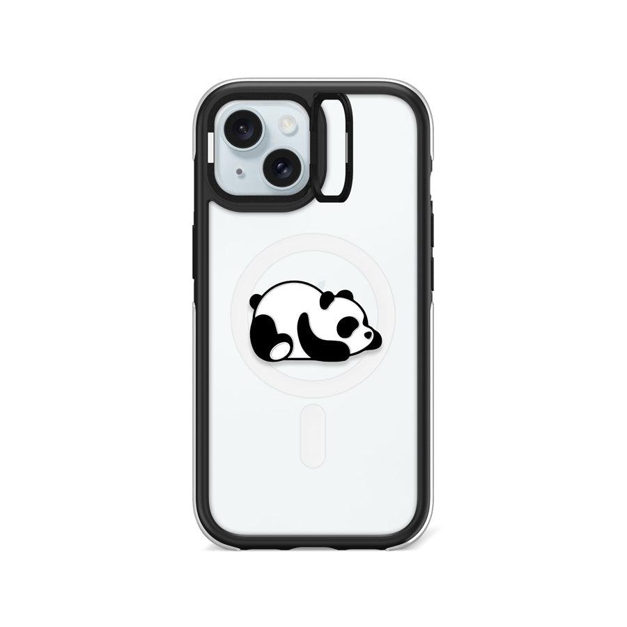 iPhone 15 Sketching Panda Ring Kickstand Case MagSafe Compatible 