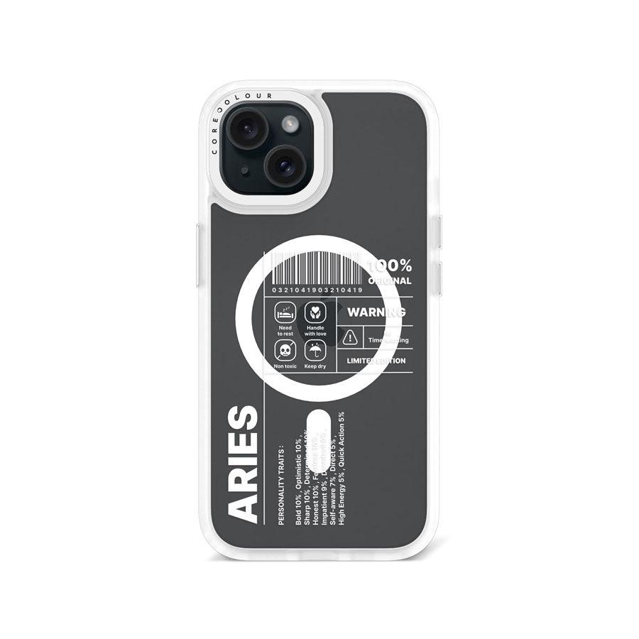 iPhone 15 Warning Aries Phone Case MagSafe Compatible 