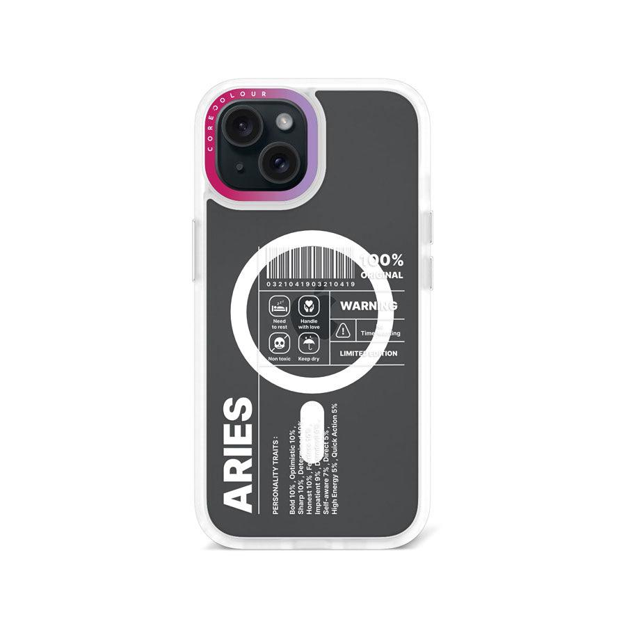 iPhone 15 Warning Aries Phone Case MagSafe Compatible 