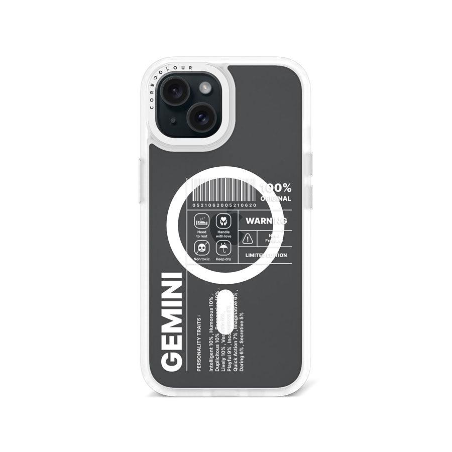 iPhone 15 Warning Gemini Phone Case MagSafe Compatible 