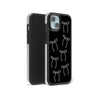 iPhone 15 White Ribbon Minimal Line Ring Kickstand Case MagSafe Compatible 