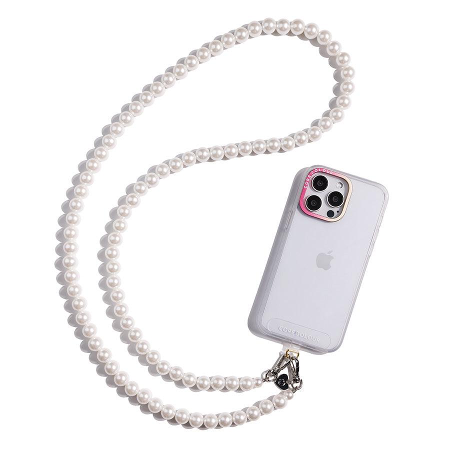 Ivory Pearl Crossbody Phone Strap - CORECOLOUR