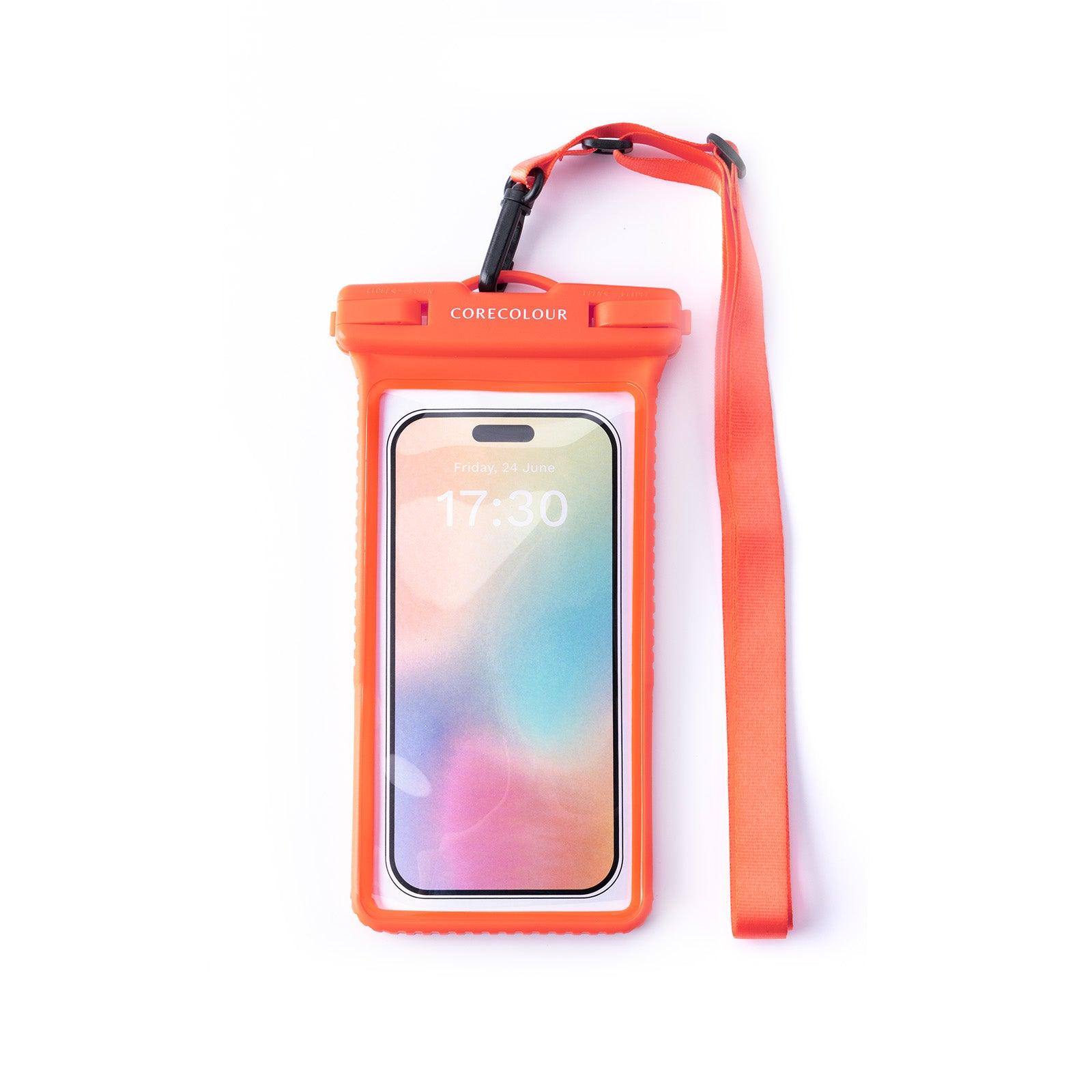 Orange IPX8 Certified Water Proof Bag with Lanyard - CORECOLOUR