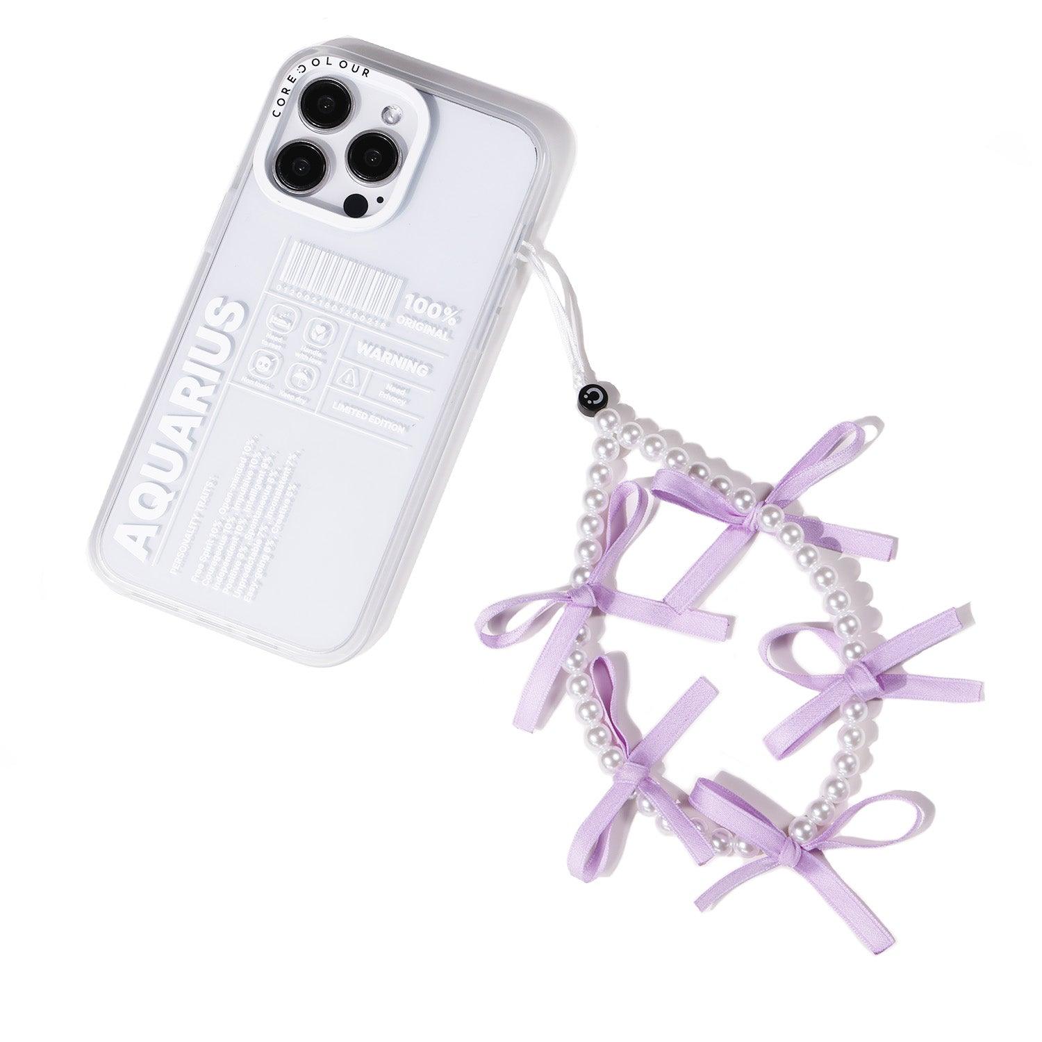Purple Ribbon Bow Phone Charm - CORECOLOUR