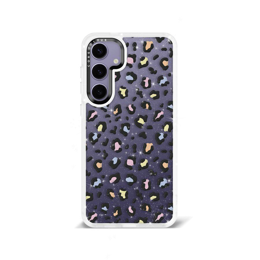 Samsung Galaxy S24+ Colourful Leopard Glitter Phone Case - CORECOLOUR