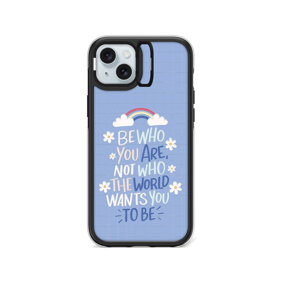 iPhone 15 Plus Be Who You Are Camera Ring Kickstand Case - CORECOLOUR
