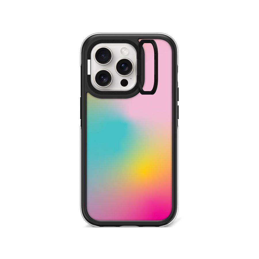 iPhone 15 Pro Luminous Swirl Camera Ring Kickstand Case - CORECOLOUR