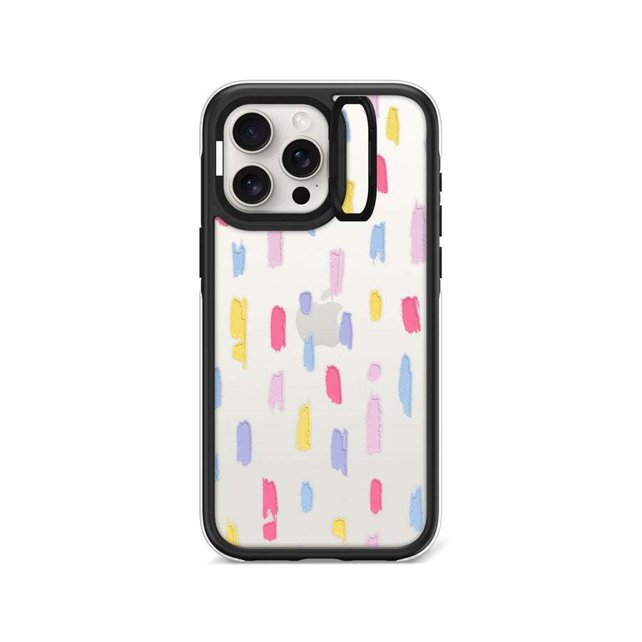 iPhone 15 Pro Max Rainy Pastel Camera Ring Kickstand Case - CORECOLOUR