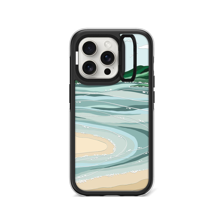 iPhone 15 Pro Whitehaven Beach Camera Ring Kickstand Case - CORECOLOUR