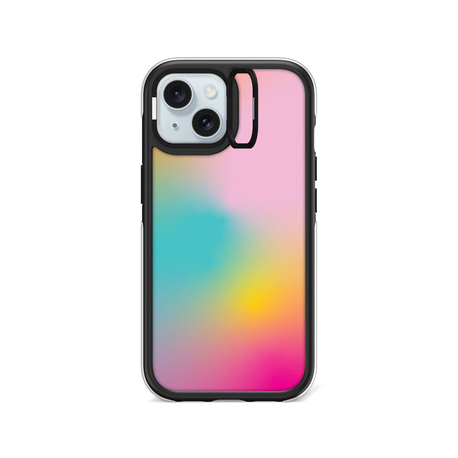 iPhone 15 Luminous Swirl Camera Ring Kickstand Case - CORECOLOUR