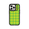 iPhone 15 Pro Green Houndstooth Camera Ring Kickstand Case - CORECOLOUR