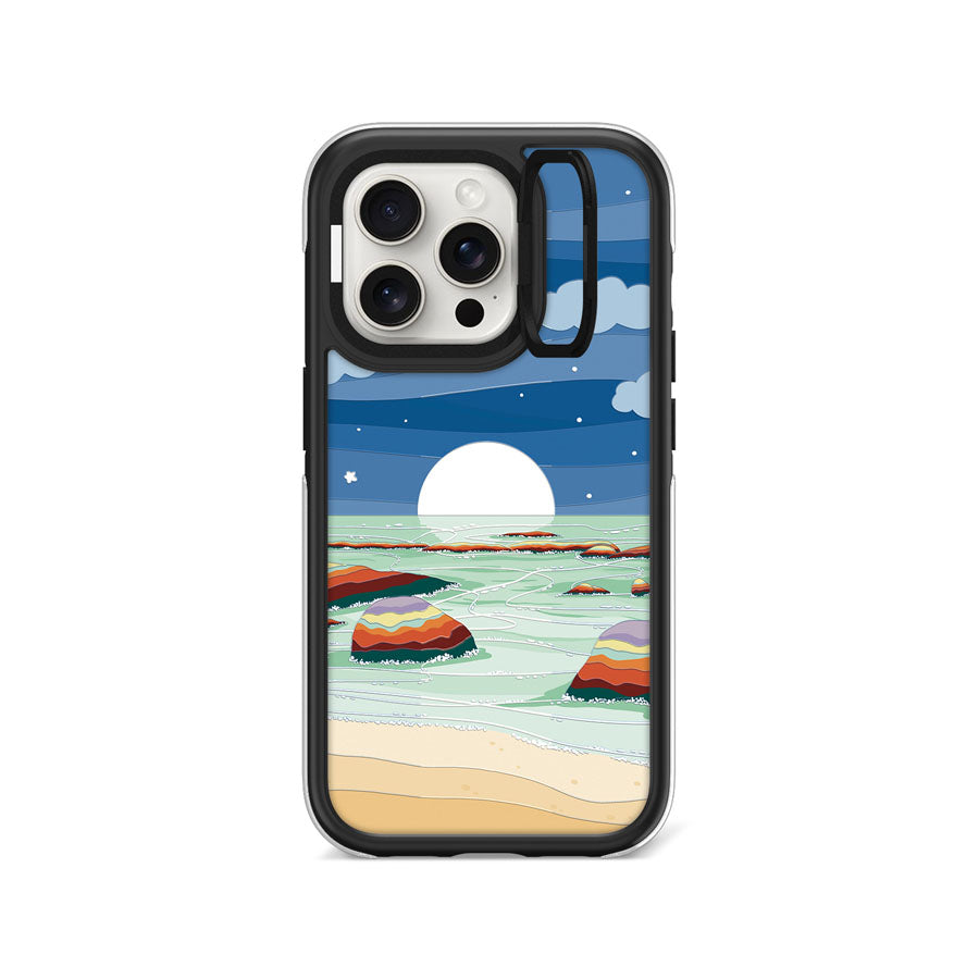 iPhone 15 Pro Elephant Rock Camera Ring Kickstand Case - CORECOLOUR