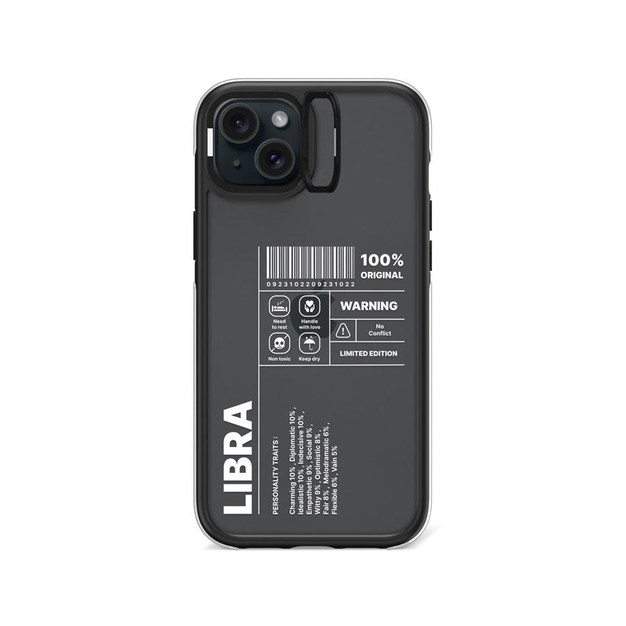 iPhone 15 Plus Warning Libra Camera Ring Kickstand Case - CORECOLOUR