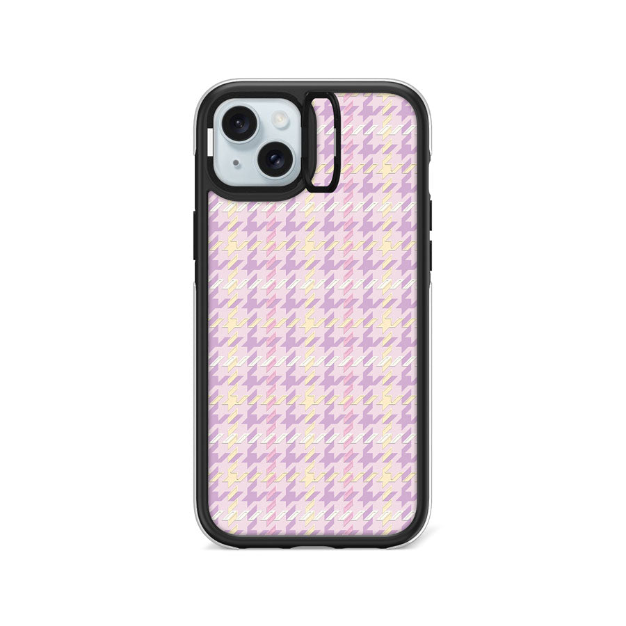 iPhone 15 Plus Pink Illusion Camera Ring Kickstand Case - CORECOLOUR