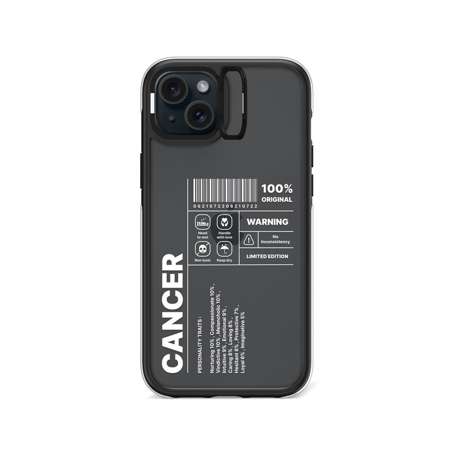 iPhone 15 Plus Warning Cancer Camera Ring Kickstand Case - CORECOLOUR