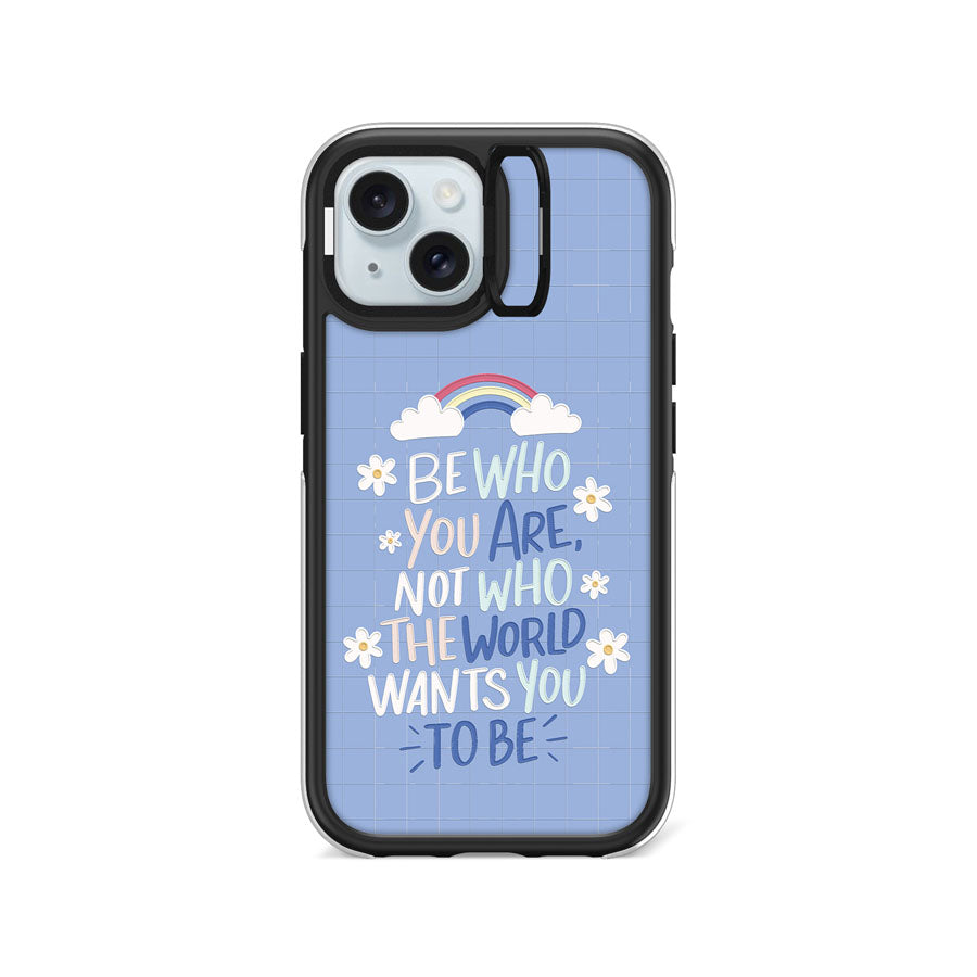 iPhone 15 Be Who You Are Camera Ring Kickstand Case - CORECOLOUR