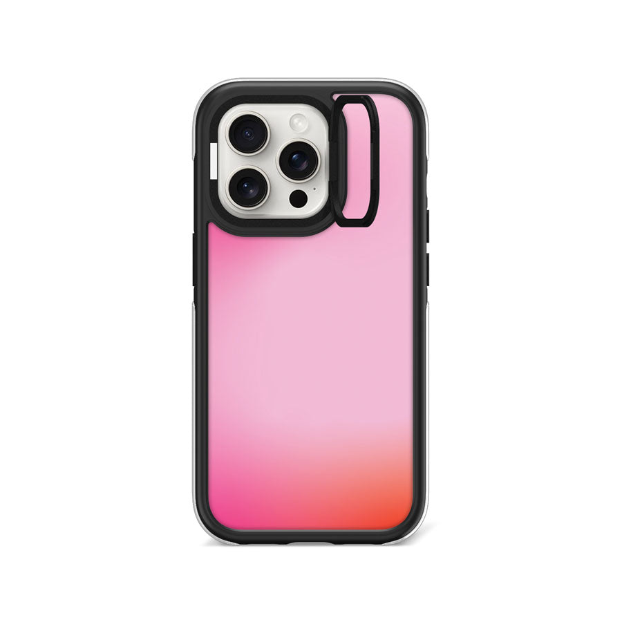 iPhone 15 Pro Rose Radiance Camera Ring Kickstand Case - CORECOLOUR
