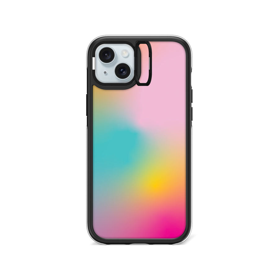 iPhone 15 Plus Luminous Swirl Camera Ring Kickstand Case - CORECOLOUR