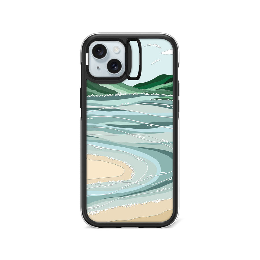 iPhone 15 Plus Whitehaven Beach Camera Ring Kickstand Case - CORECOLOUR