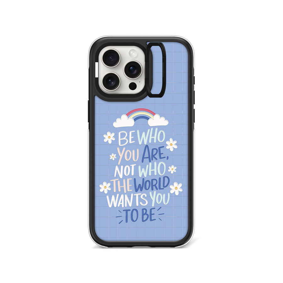 iPhone 15 Pro Max Be Who You Are Camera Ring Kickstand Case - CORECOLOUR