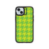 iPhone 15 Plus Green Houndstooth Camera Ring Kickstand Case - CORECOLOUR